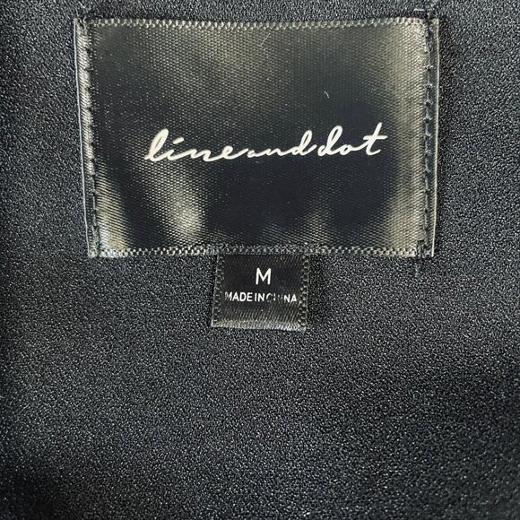 Line And Dot Black Floral Ruffle Mini Dress Boho Cottagecore Festival Y2K SZ M - Picture 3 of 12